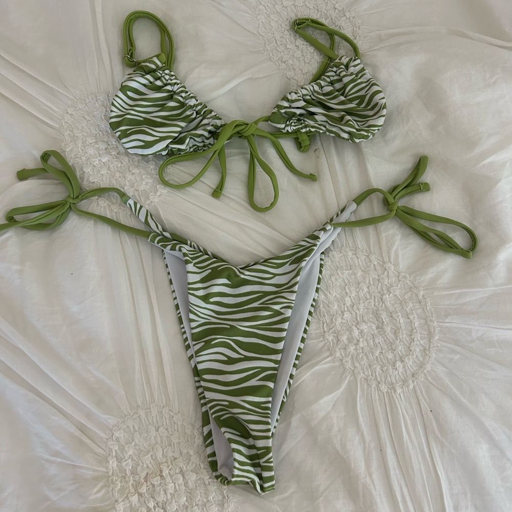 Green zebra bikini